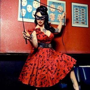 Deadly Dames Tie me up dress XL